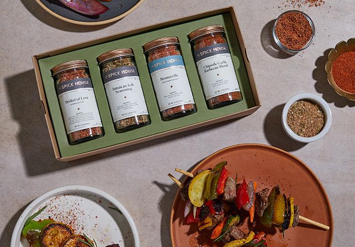 Fragrant BBQ Spices rubs for making homemade food on the grill