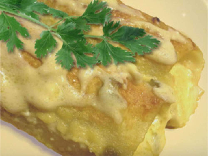 New Mexico Green Chili Sour Cream Enchiladas