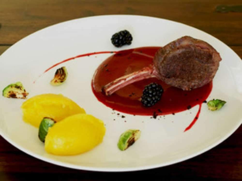 Venison Chops with Urfa Biber Blackberry Coulis