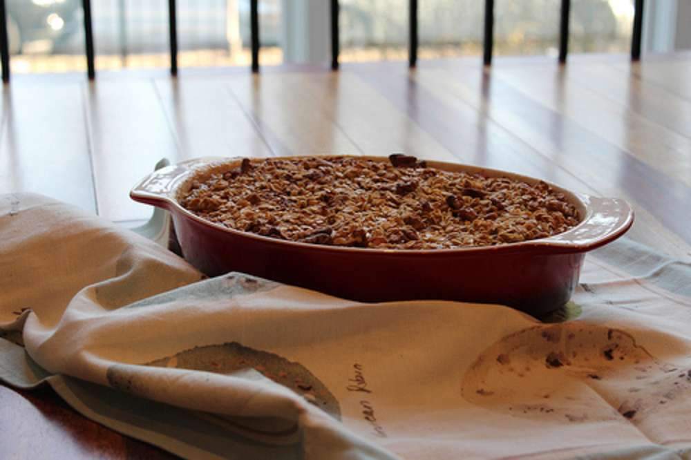 Baked Rhubarb Oatmeal