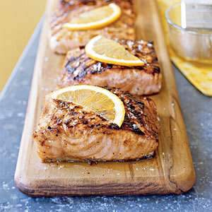 Broiled Salmon with Maple