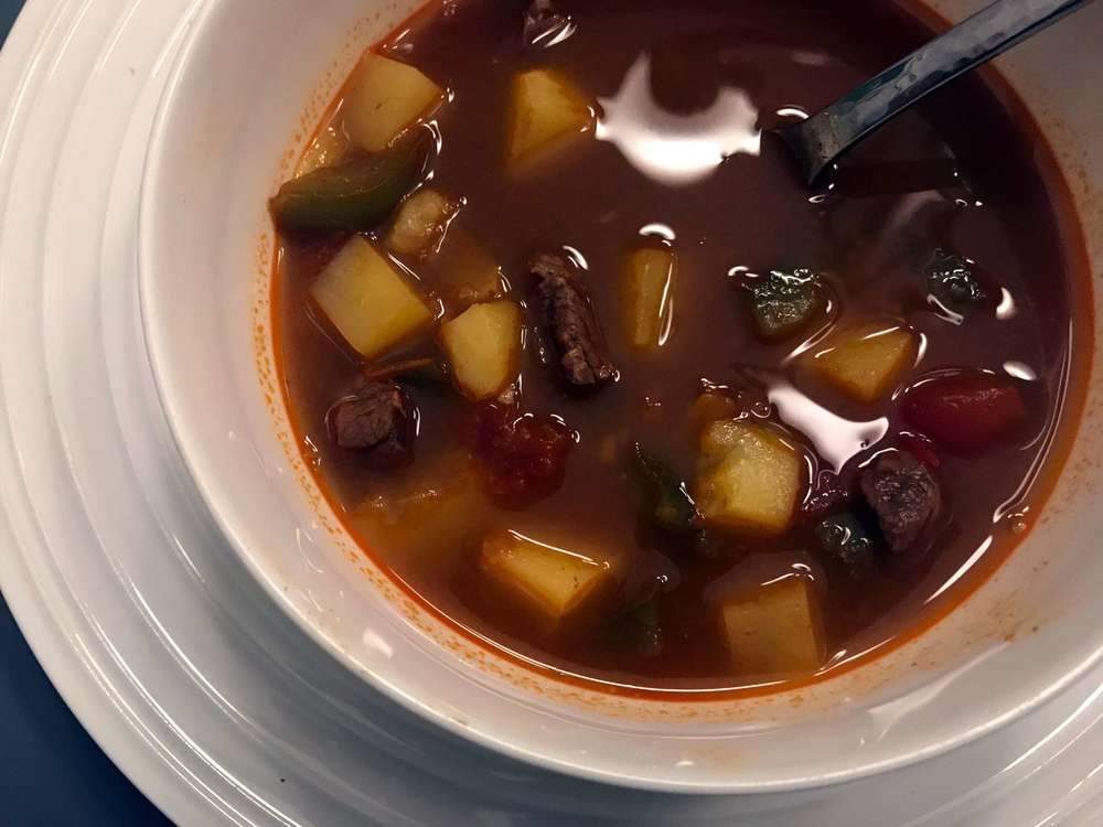 Traditional Hungarian Gulyásleves (Gulyás Soup)