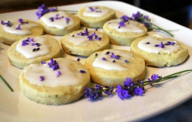 Lavender Sugar shortbread cookies