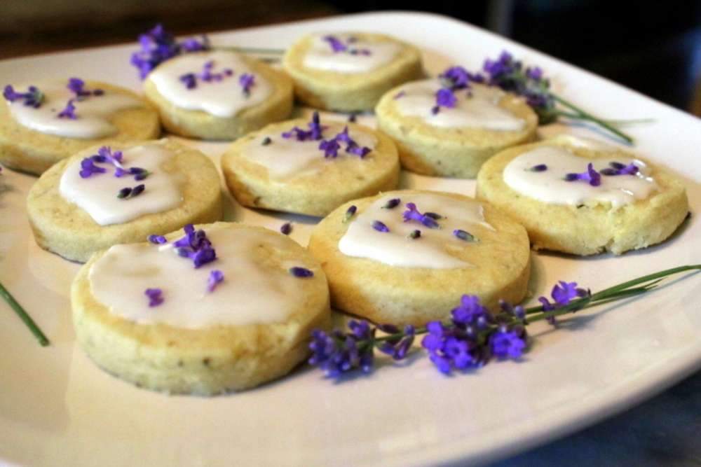 Lavender Sugar shortbread cookies