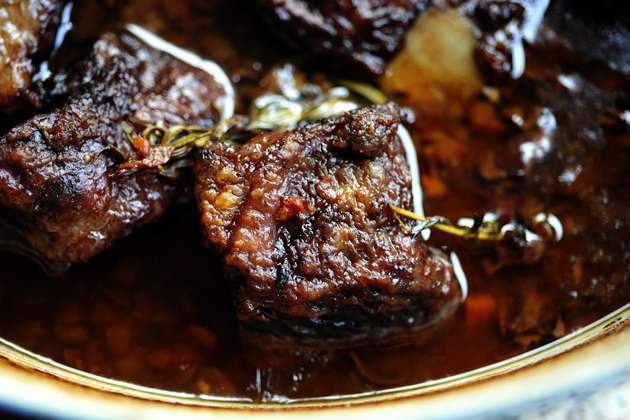 Port-braised Short Ribs with Ginger and Star Anise