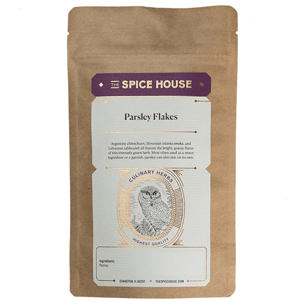 Bag of dried parsley